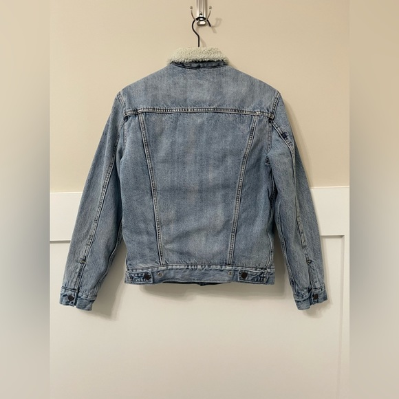 Signature by Levi Strauss Sherpa Light Denim Jean Jacket Size Small - Picture 9 of 11